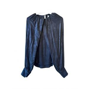 NEW BEATRICE .B women's drape blouse in obsidian